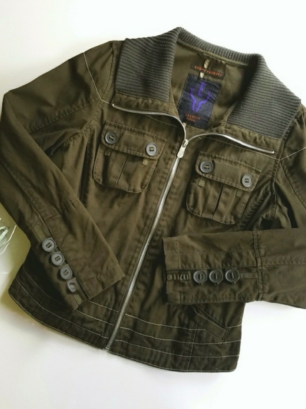 EDDY'S JACKETS Jacket Zip-Up Green Tag Size XXL Medium Fit